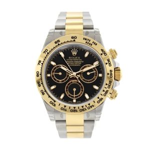 Rolex Cosmograph Daytona Black Dial Gold and Steel Men's Watch 116503