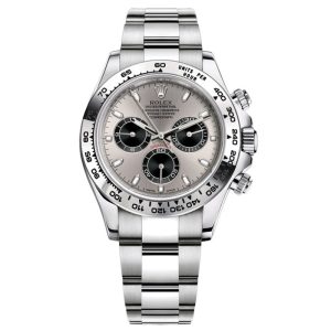 Rolex Cosmograph Daytona 116509-0072 Steel and Black Oyster White Gold Mens Watch