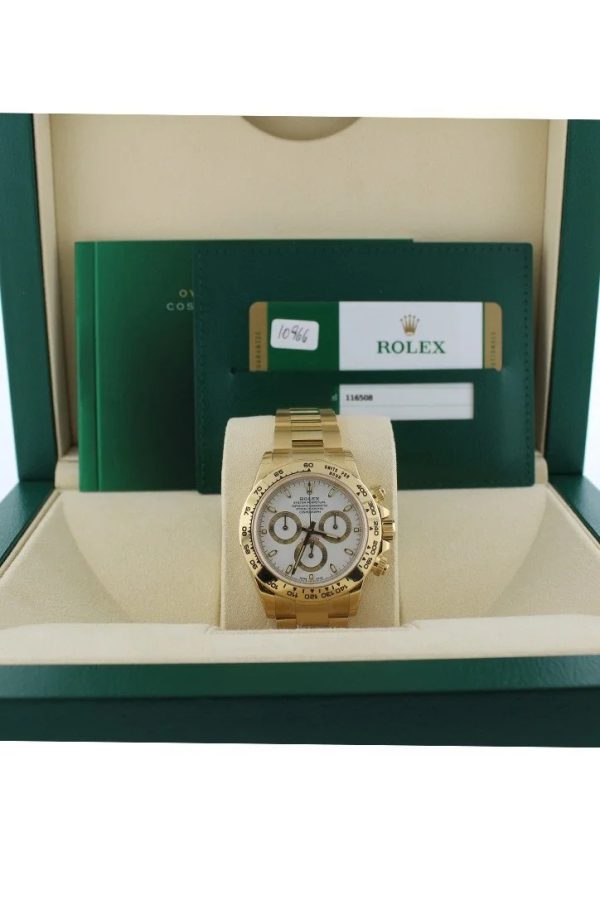 ROLEX Cosmograph Daytona White Dial Gold Men's Watch 116508-0001 - Image 5