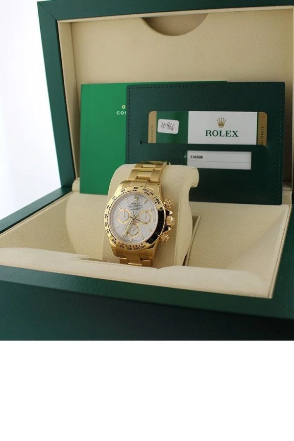 ROLEX Cosmograph Daytona White Dial Gold Men's Watch 116508-0001 - Image 6