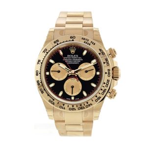 Rolex Cosmograph Daytona Black and Champagne Dial Men's 18kt Yellow Gold Oyster Watch 116508-0009